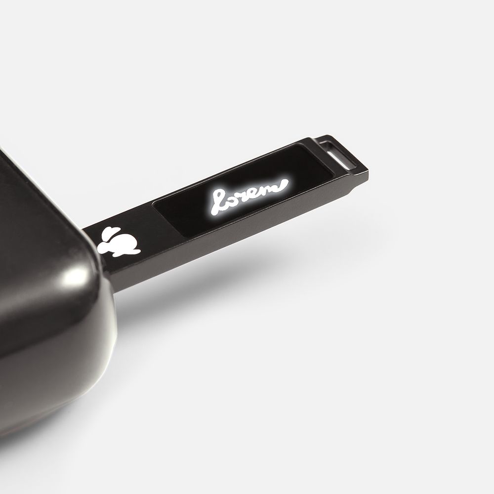 Флешка markBright Black с зеленой подсветкой