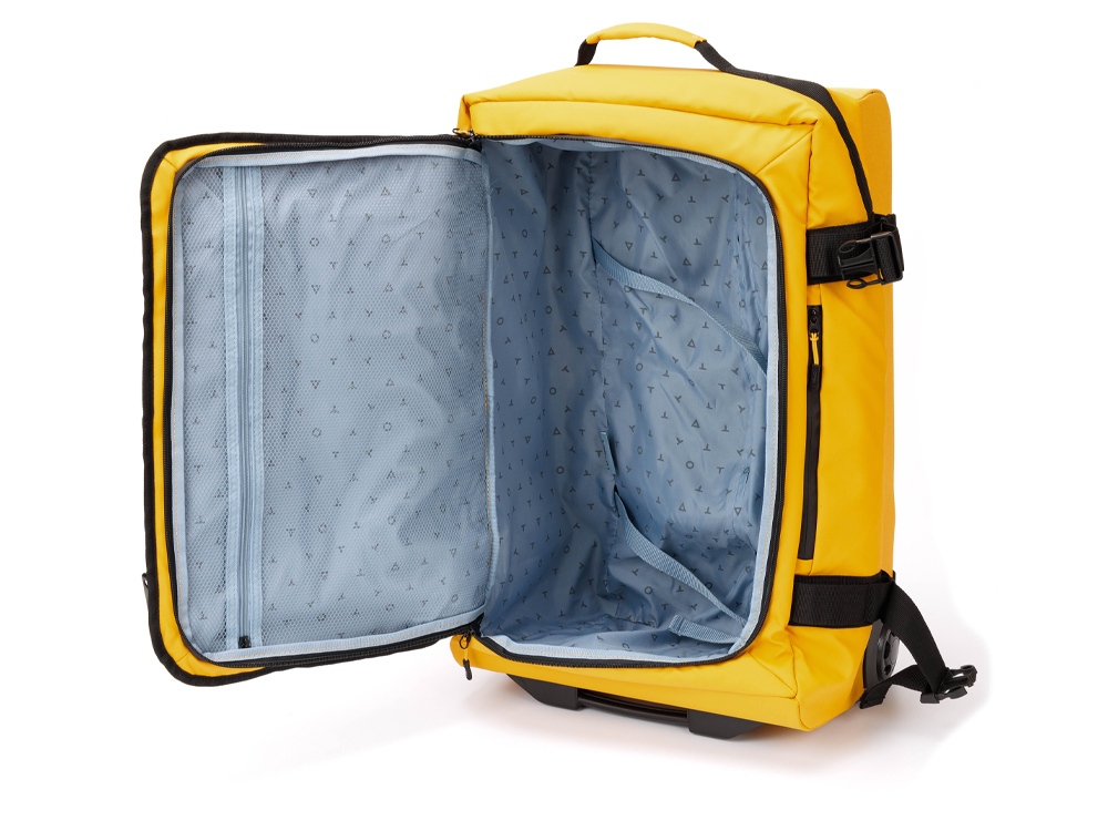 Сумка на колесах TORBER РИТМ, желтый, полиэстер 900D с PU покрытием, 60 х 38 х 25,5 см, 57 л