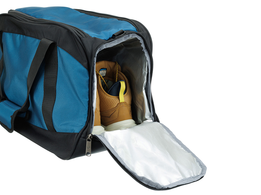 Сумка спортивная TORBER, синий/черный, полиэстер, 52 х 25 х 30 см