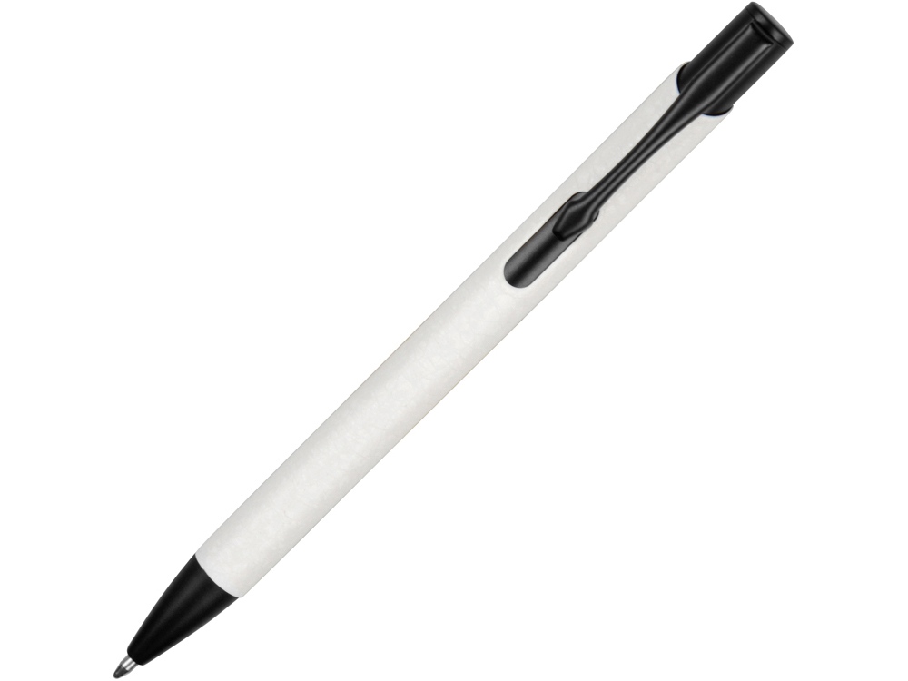 Ручка металлическая шариковая Crepa, белый/черный