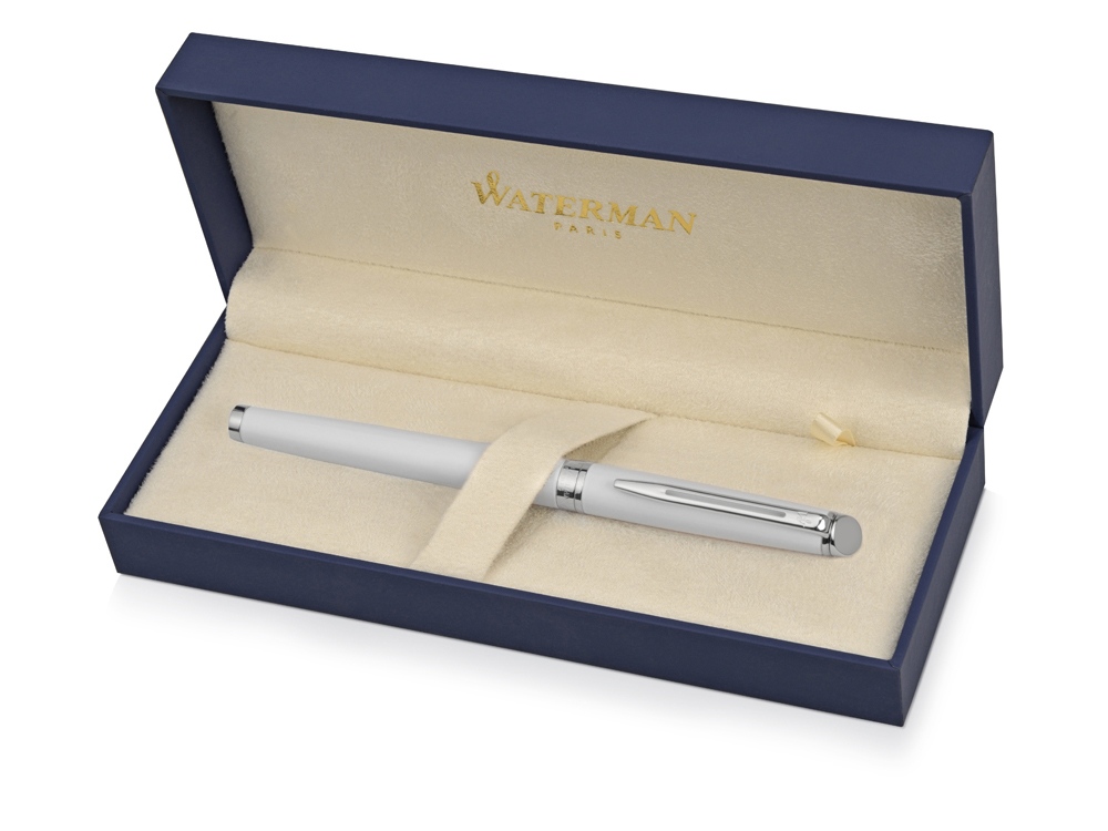 Ручка роллер Waterman Hemisphere White CТ F, белый/серебристый