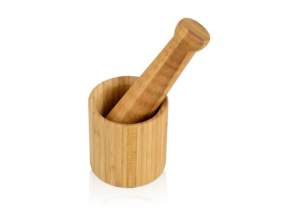 Ступка для специй бамбуковая с логотипом  | Print Logo
