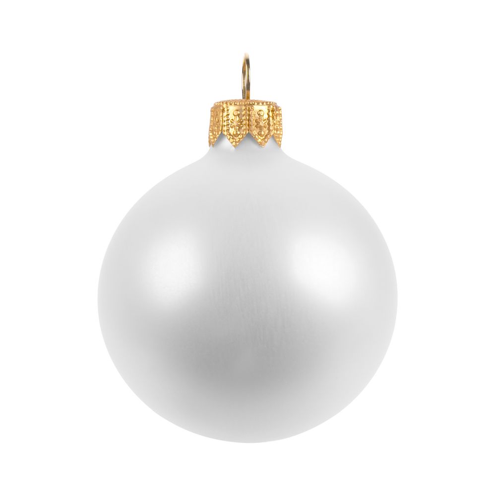 Елочный шар Gala Matt в коробке, 6 см — пример нанесения логотипа (сделано в России) | Print Logo