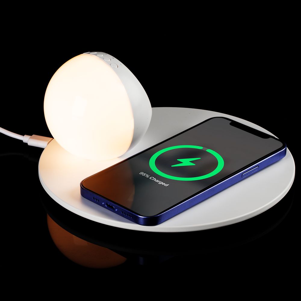 Станция беспроводной зарядки с часами и подсветкой GlobeBee