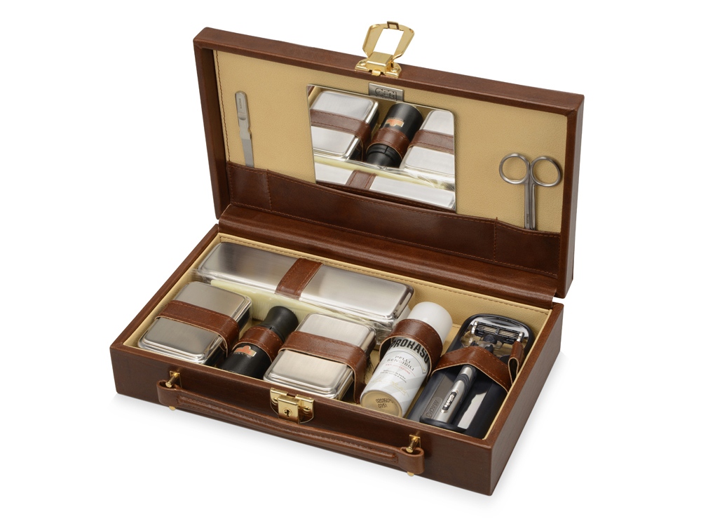 Дорожный несессер с пеной и станком для бритья с логотипом Cepi | Print Logo