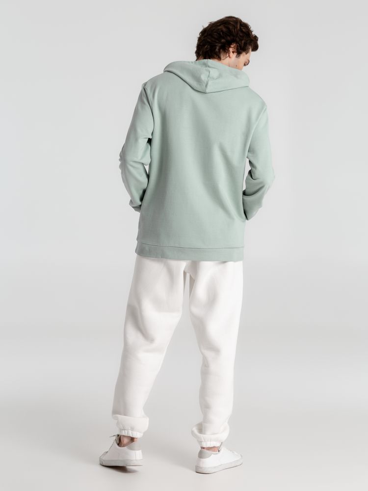 Толстовка с капюшоном унисекс Hoodie, серо-зеленая, размер S