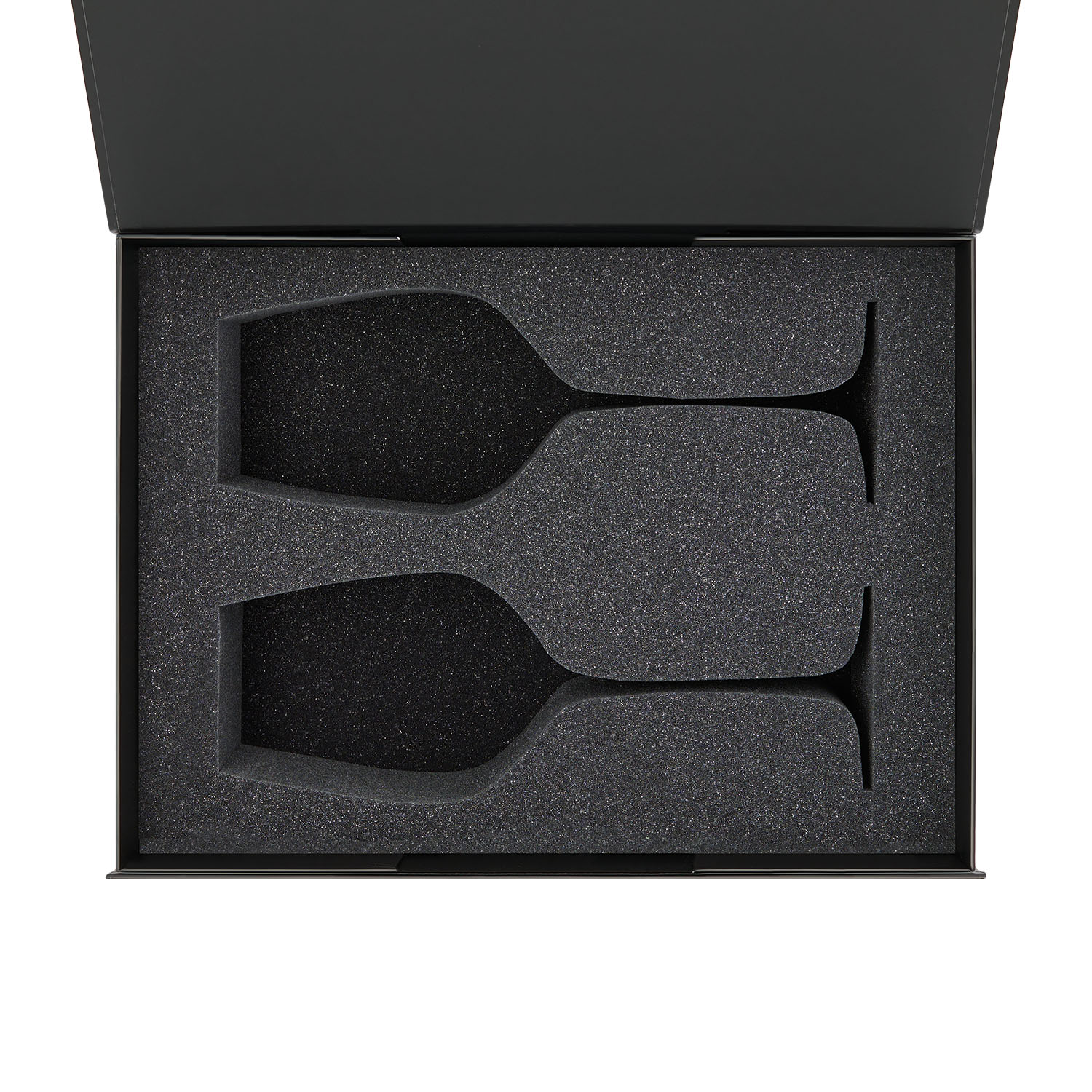 Ложемент под 2 бокала для вина (рифленое стекло) в среднюю коробку-трансформер (арт. 695721) с логотипом Portobello подарочная упаковка | Print Logo