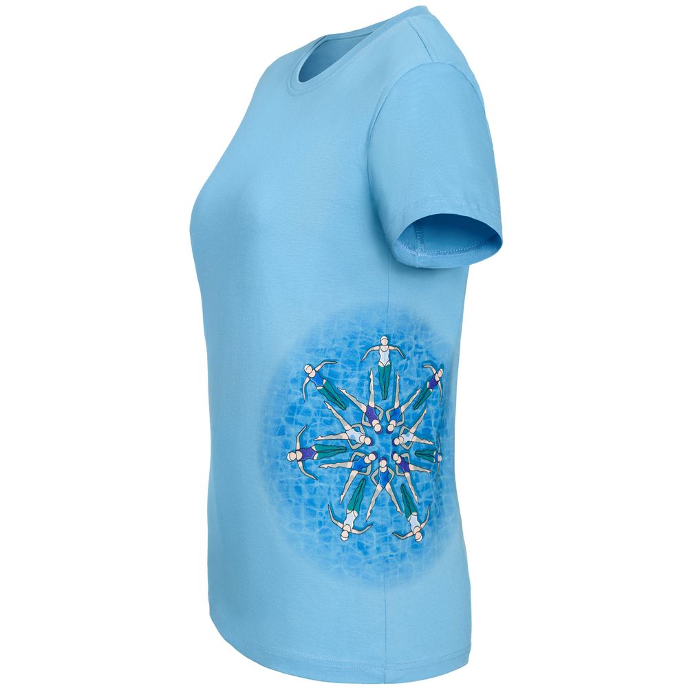 Футболка женская «Вместе и вовремя» — пример нанесения логотипа (Принтэссенция) | Print Logo