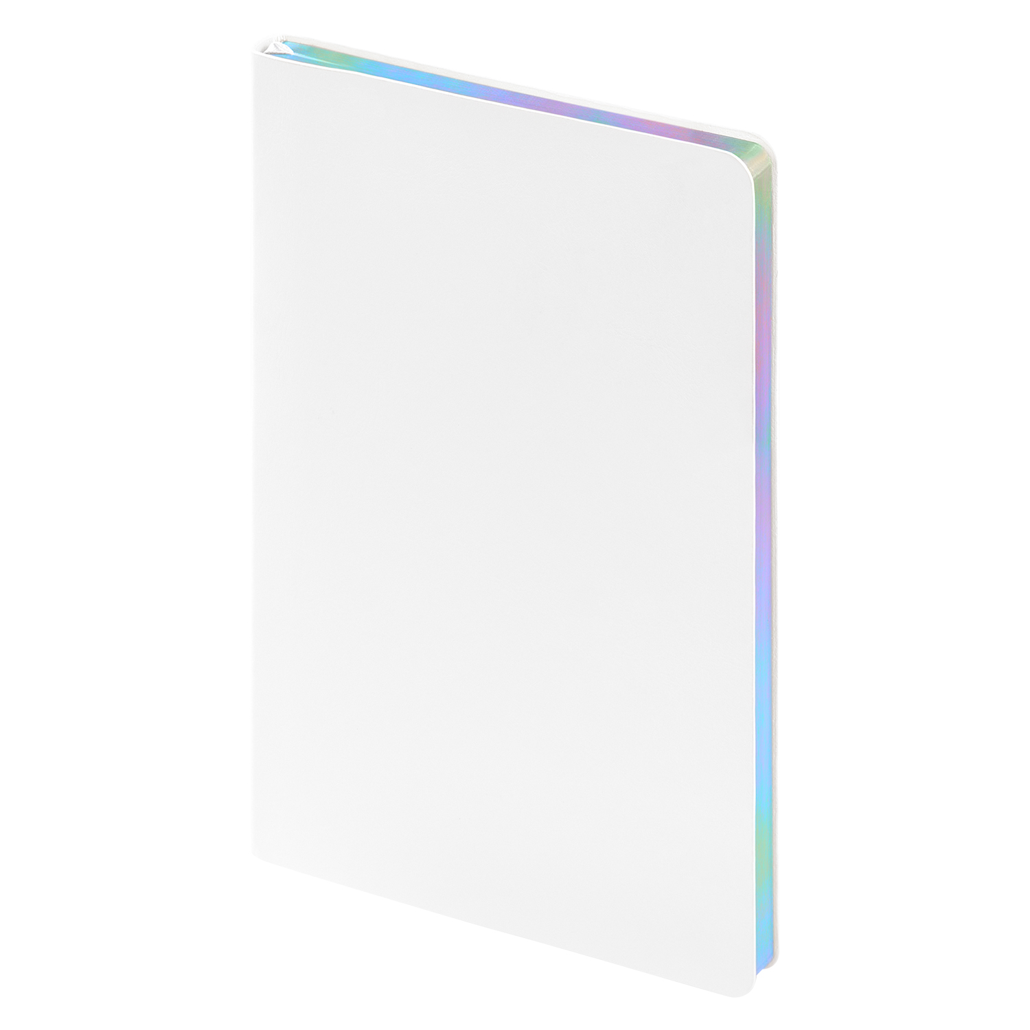 Ежедневник Гэлакси (Galaxy) недатированный, гибкая обложка, срез голограф. фольга, белый фото на сайте Print Logo.