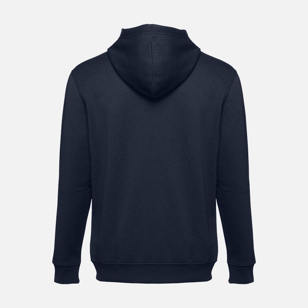 Толстовка мужская на молнии с капюшоном Amsterdam, темно-синяя, размер S