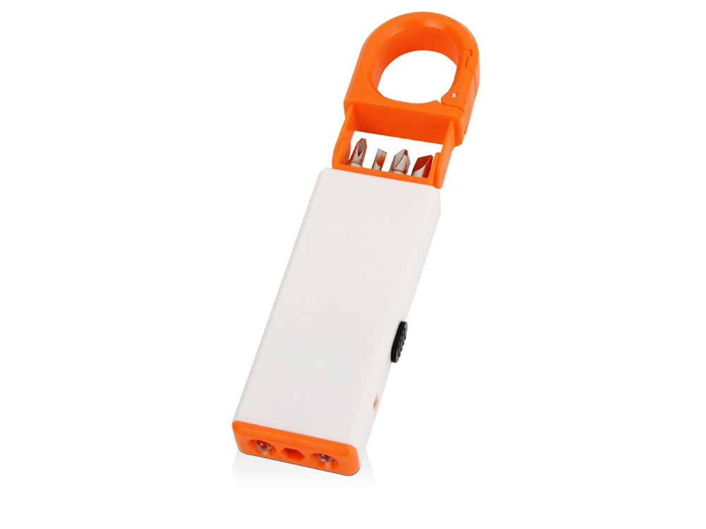 Фонарь-мультиинструмент Октопус, белый/оранжевый