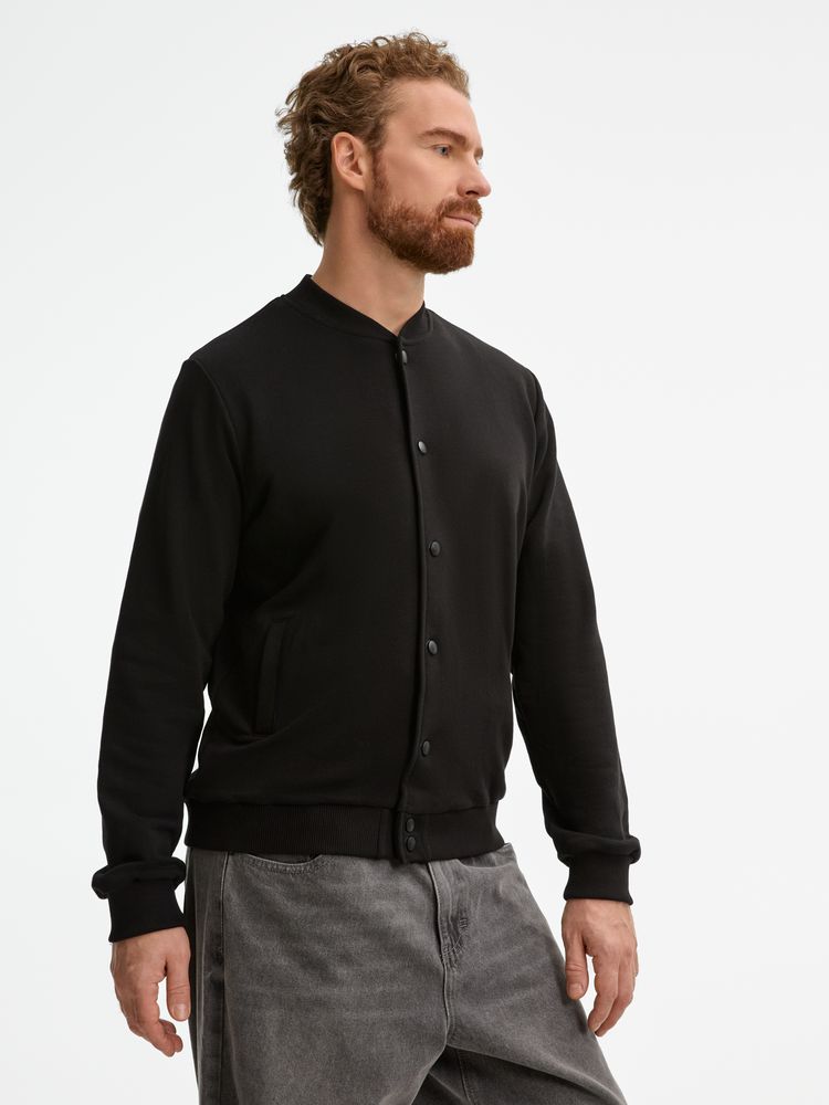 Бомбер унисекс Nuppu, черный, размер XL