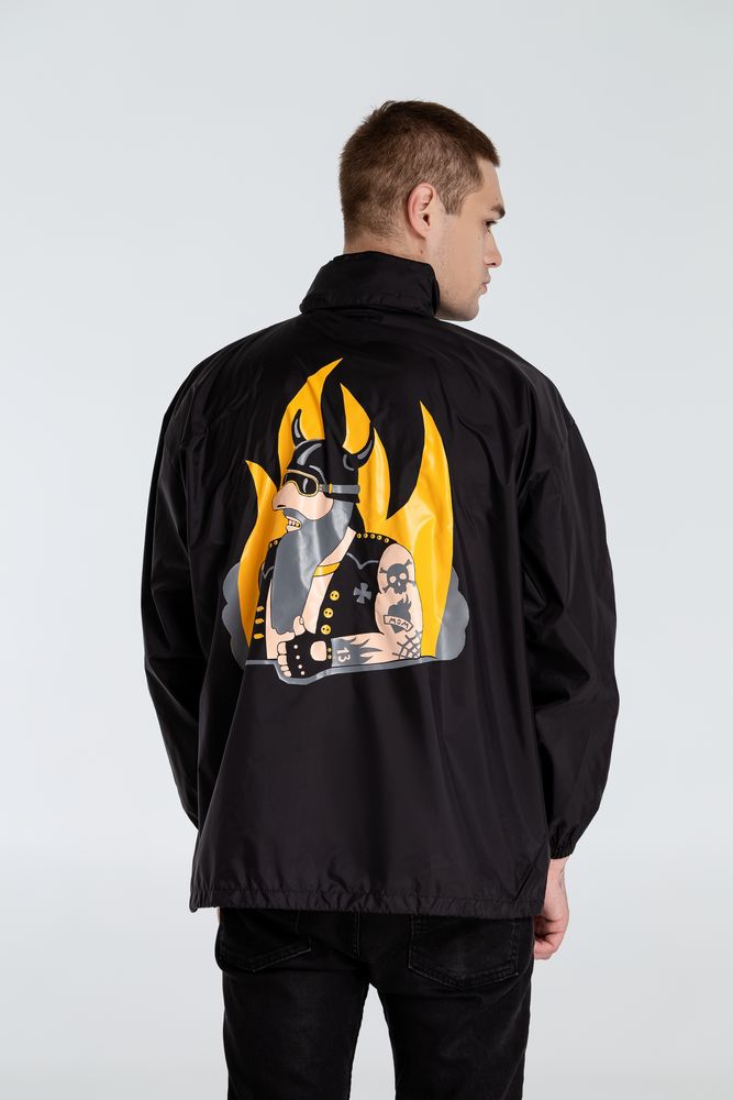 Ветровка «Живите двухколесно», ver. 2 — пример нанесения логотипа (Соль) | Print Logo