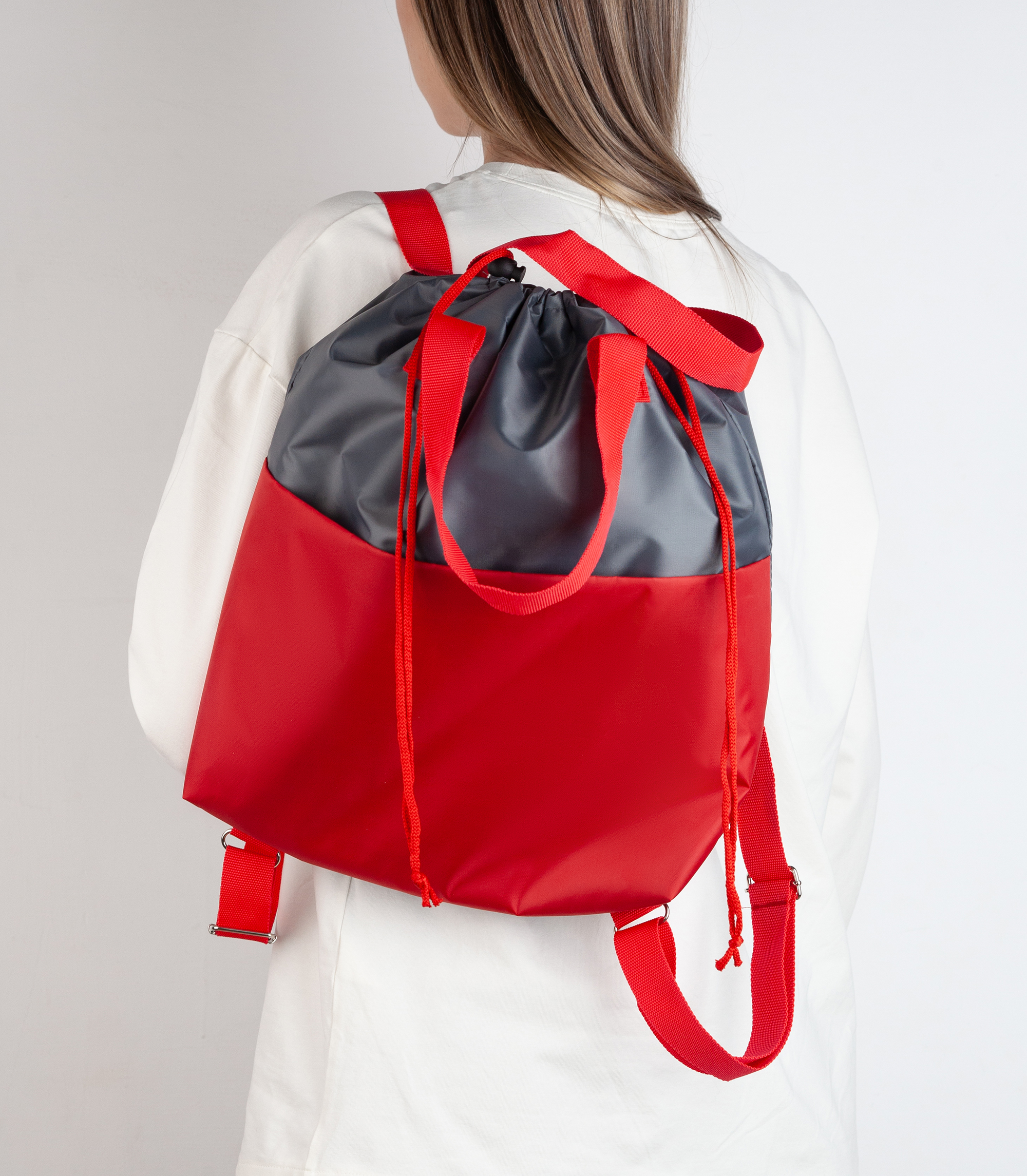 Сумка-рюкзак "Carry", серый с бирюзовым, серый с бирюзовым