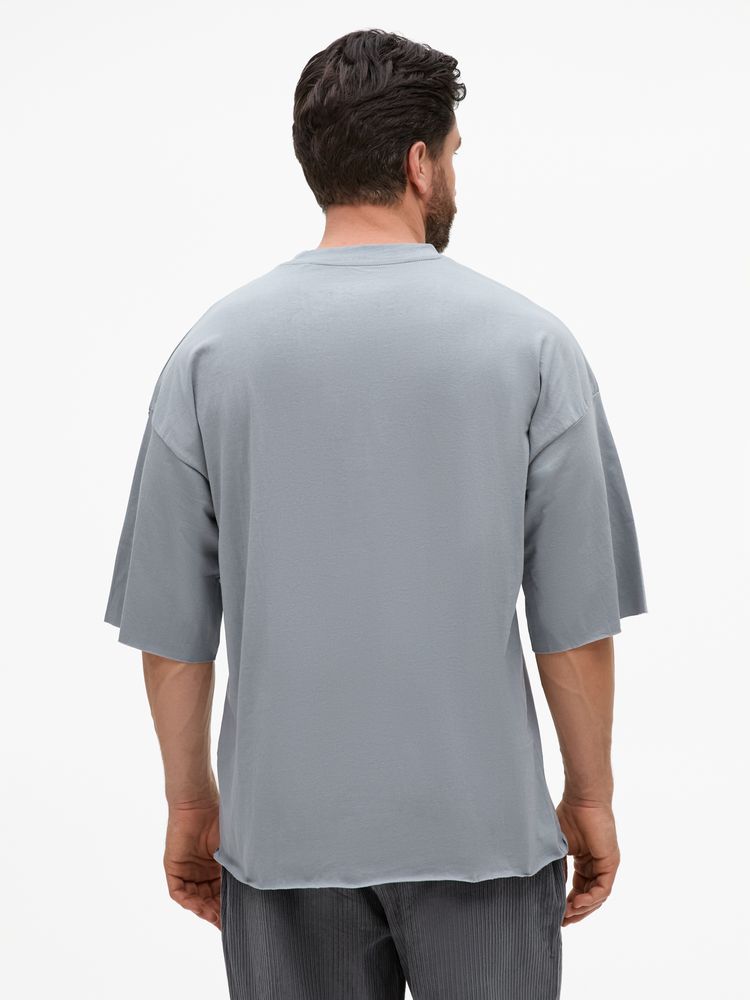 Футболка унисекс T1, серая, размер M/L