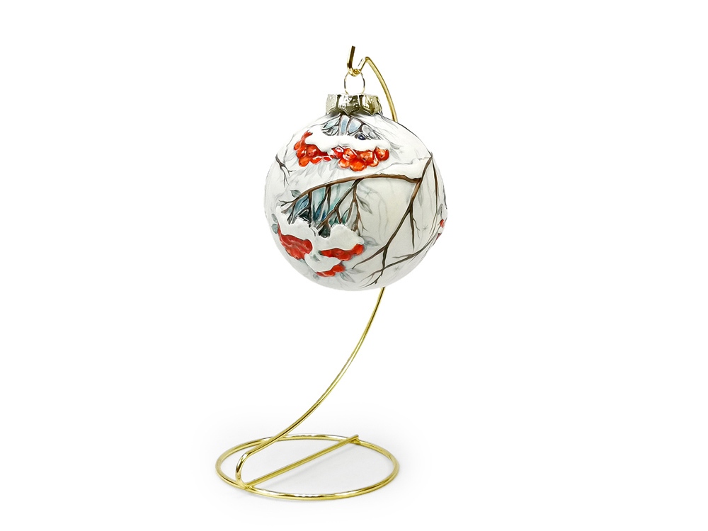 Шар Новогодняя рябинушка — пример нанесения логотипа () | Print Logo