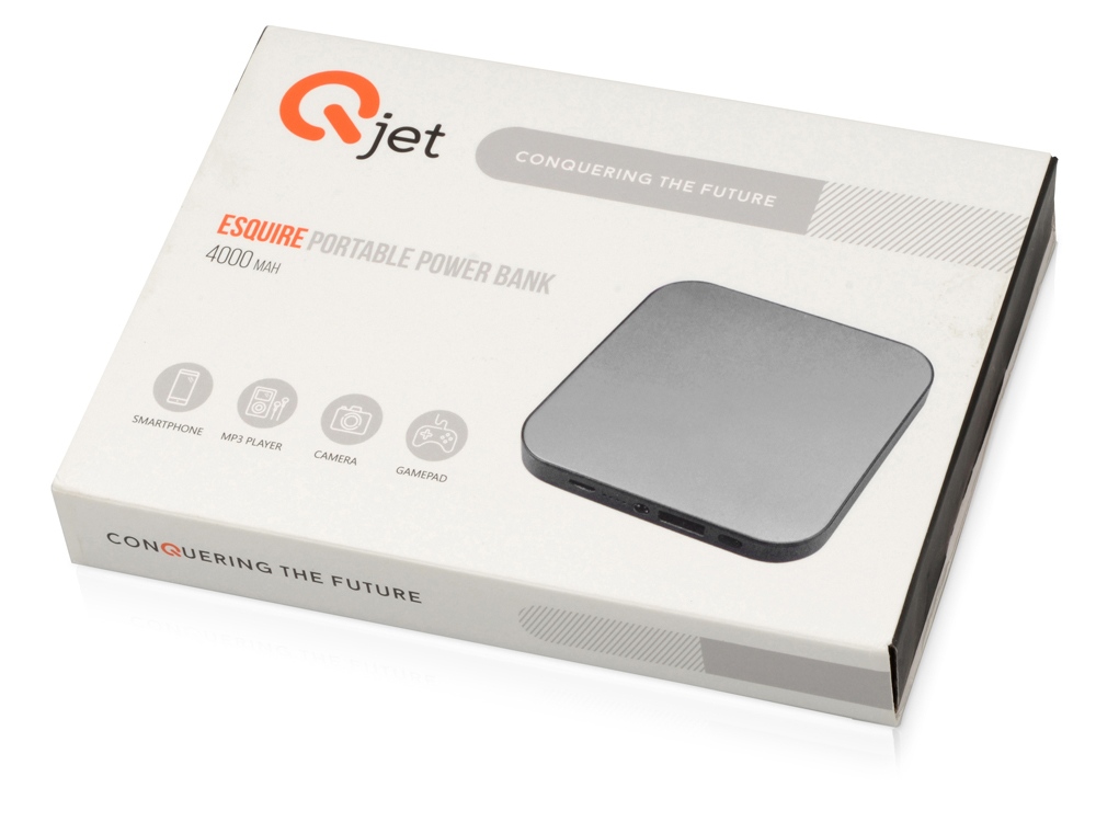 Портативное зарядное устройство Esquire, серебристый