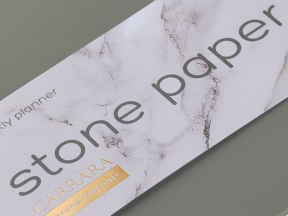 Еженедельник с каменной бумагой А5+ Carrara, серый