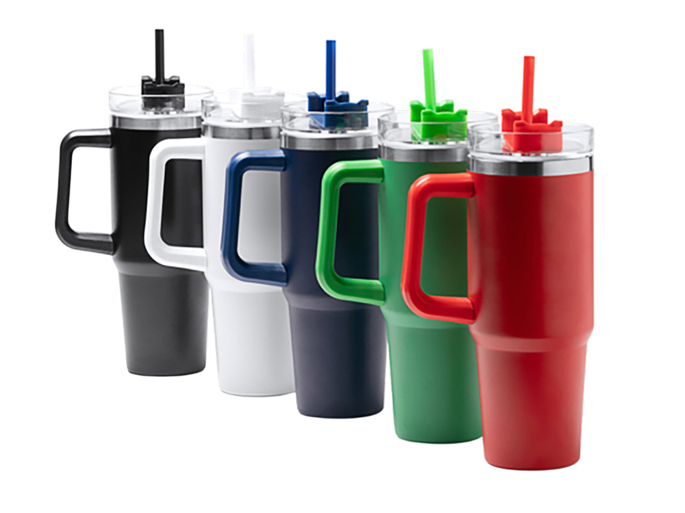 Термокружка Крэнстон с двойными стенками из переработанной нержавеющей стали, черный