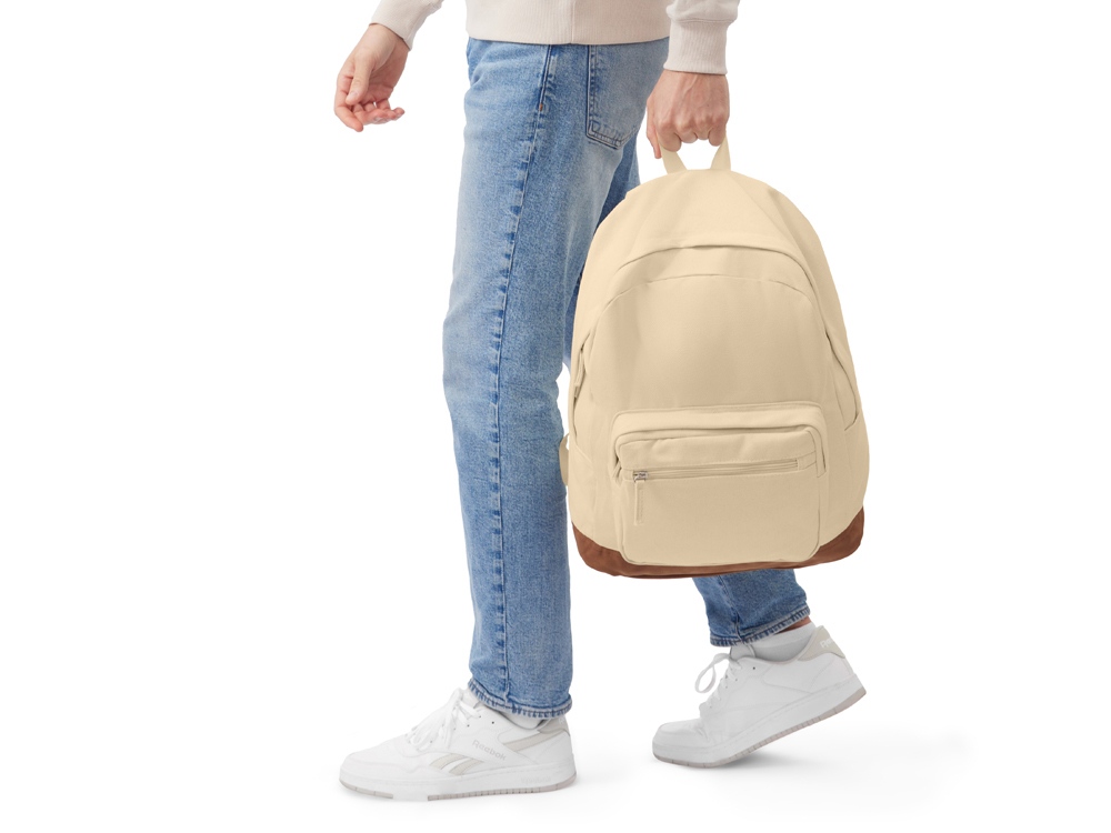 Рюкзак Shammy с эко-замшей для ноутбука 15, молочный