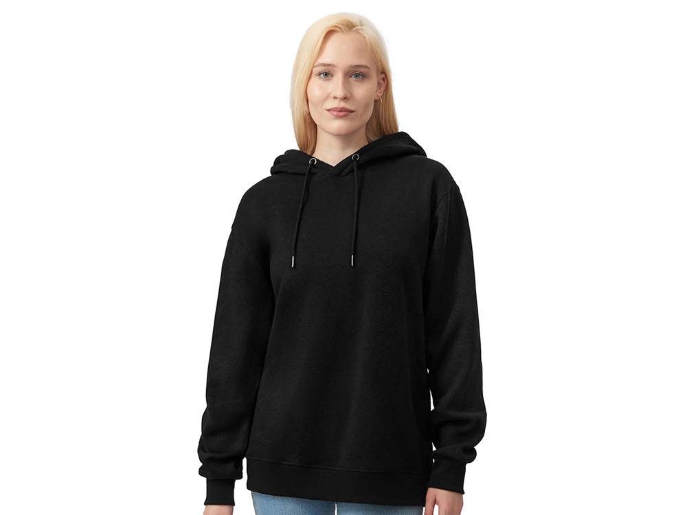 Толстовка с капюшоном оверсайз Lisbon унисекс, черный