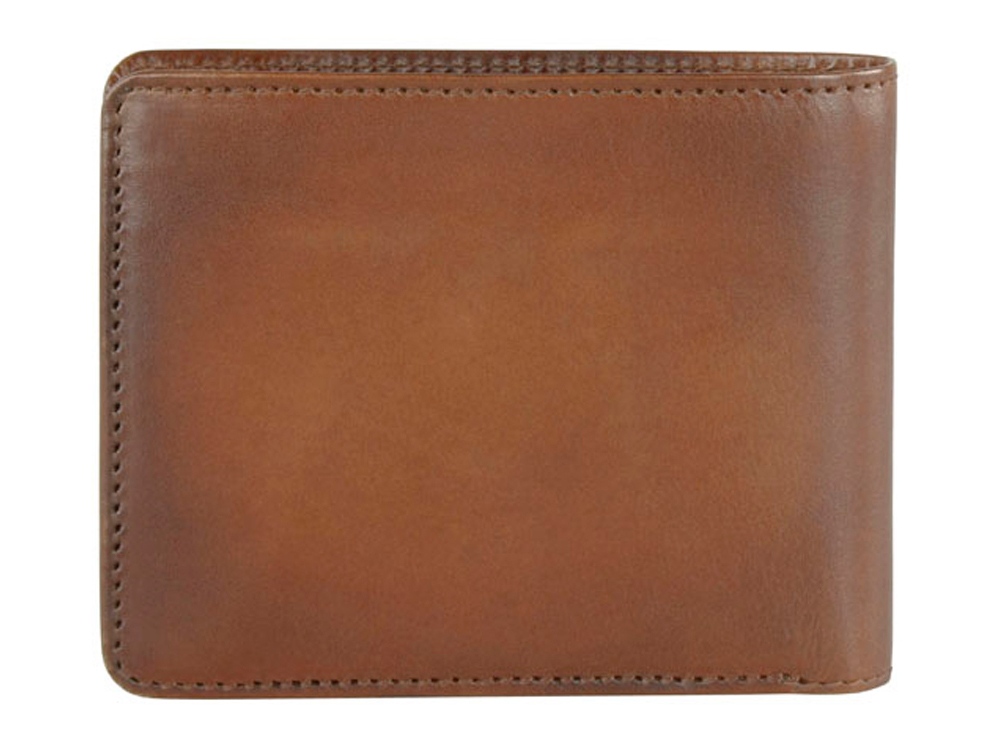 Портмоне BUGATTI ДОМ | DOMUS, с RFID защитой, коньячный цвет, натуральная воловья кожа, 12х1,5х9,2 см