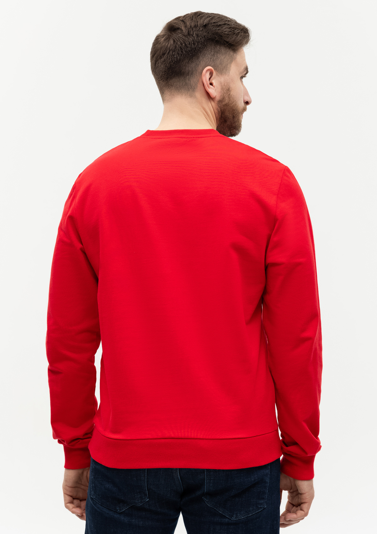 Свитшот унисекс STAN футер без начёса, 260, 63, Красный,  (14)  (54/XXL)