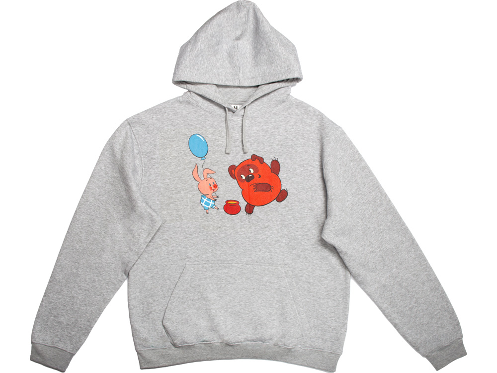 Толстовка с капюшоном Винни-Пух мужская с логотипом Союзмультфильм x Oasis | Print Logo