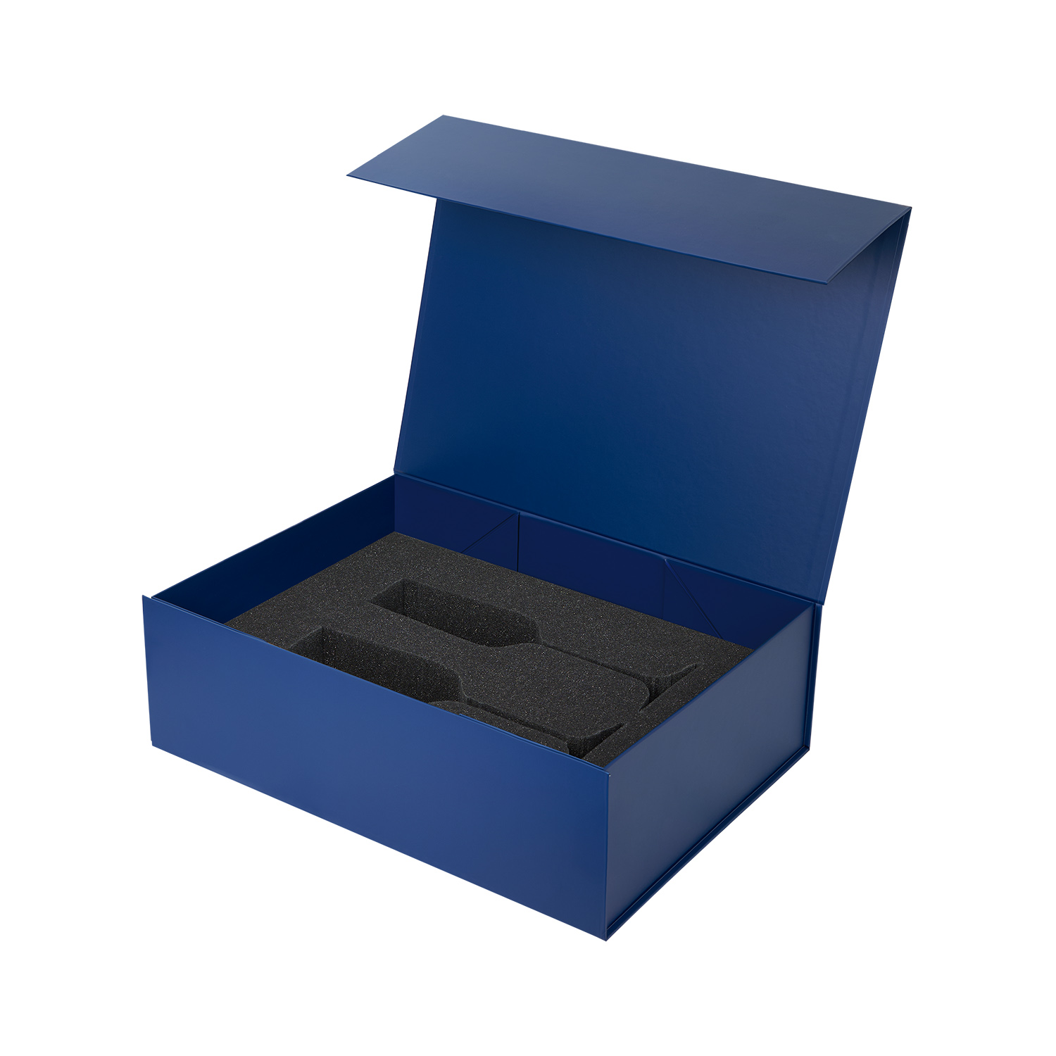 Ложемент под 2 бокала для шампанского в среднюю коробку-трансформер (арт. 695721) — пример нанесения логотипа (Portobello подарочная упаковка) | Print Logo