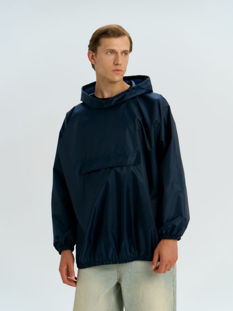 Дождевик-анорак Alatau, укороченный, синий