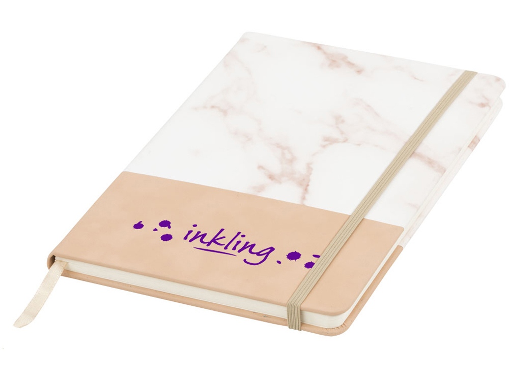 Двухцветная записная книжка A5, коричневый