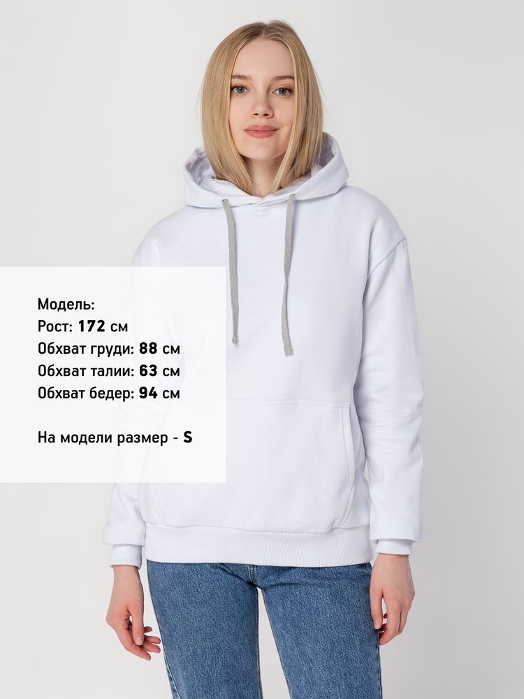 Толстовка с капюшоном Unit Kirenga Heavy белая, размер 4XL