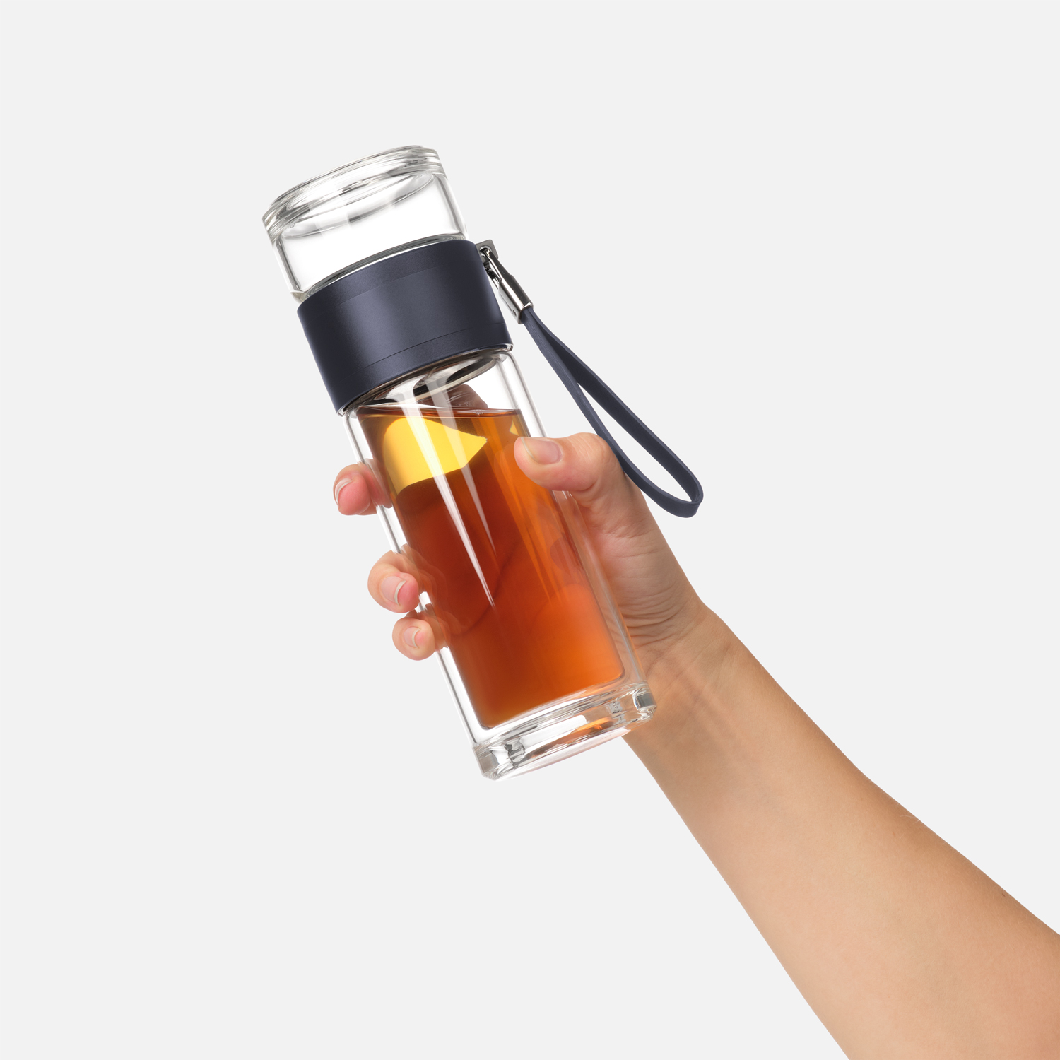 Бутылка стеклянная с двойными стенками Терсо (Terso), синяя