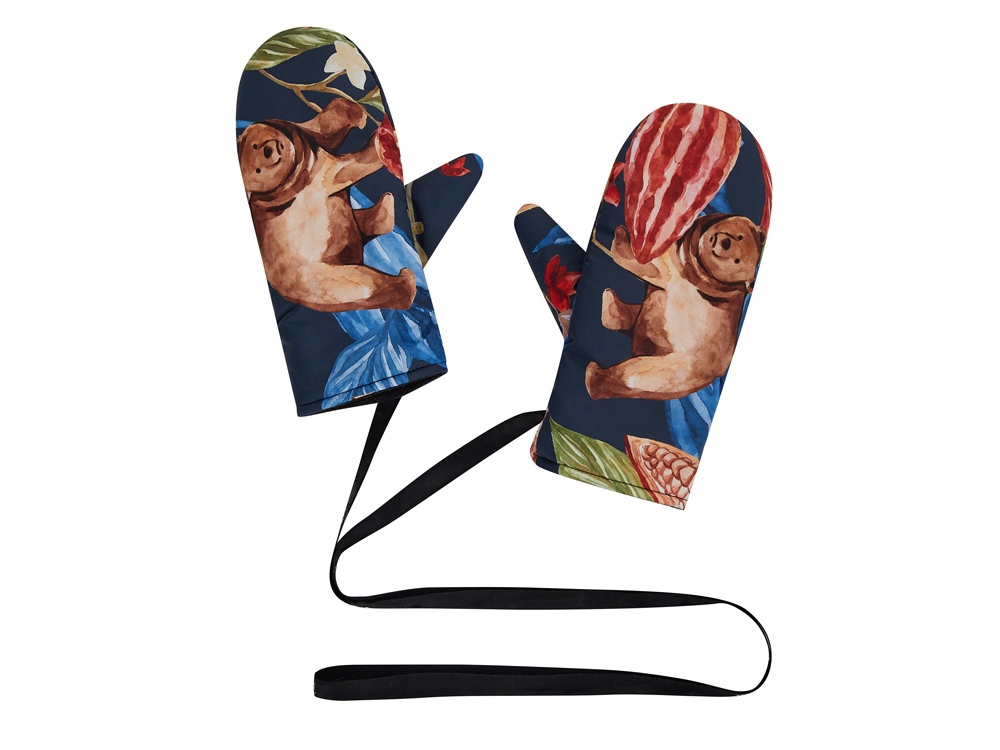 Варежки Мишки в шоколаде с логотипом Varvara | Print Logo