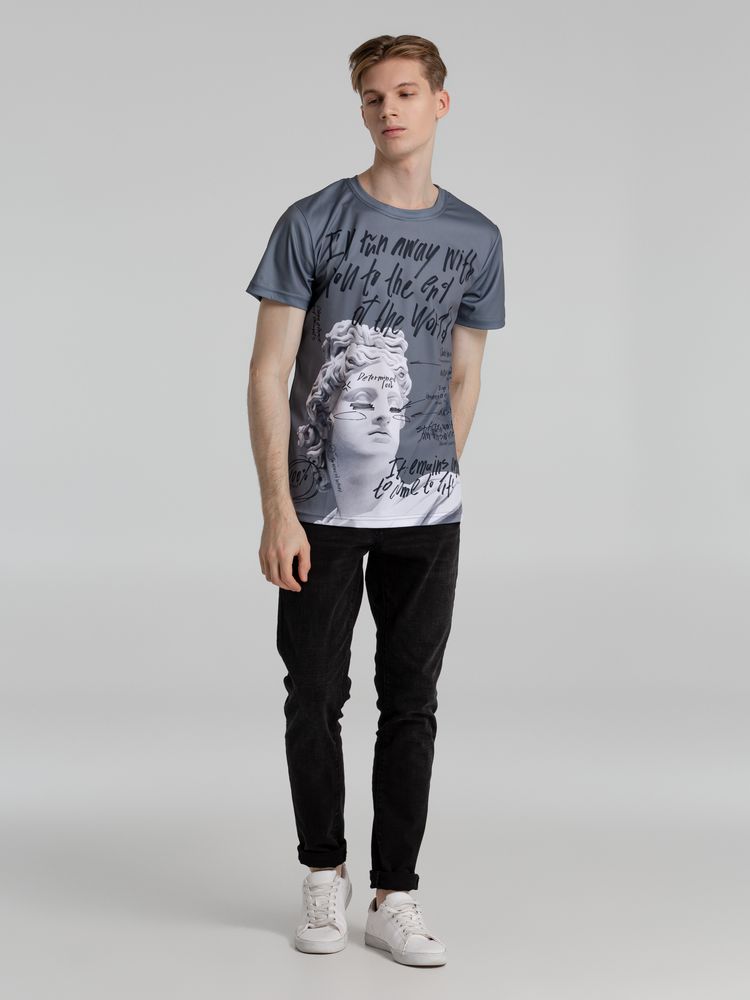 Футболка Run Away — пример нанесения логотипа (Соль) | Print Logo