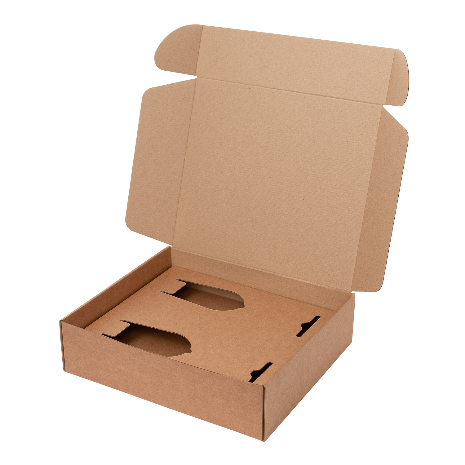 Доп. ложемент под 2 бокала для шампанского (для рифленого стекла) в универсальную коробку (арт. 21006.020) — пример нанесения логотипа (Portobello подарочная упаковка) | Print Logo