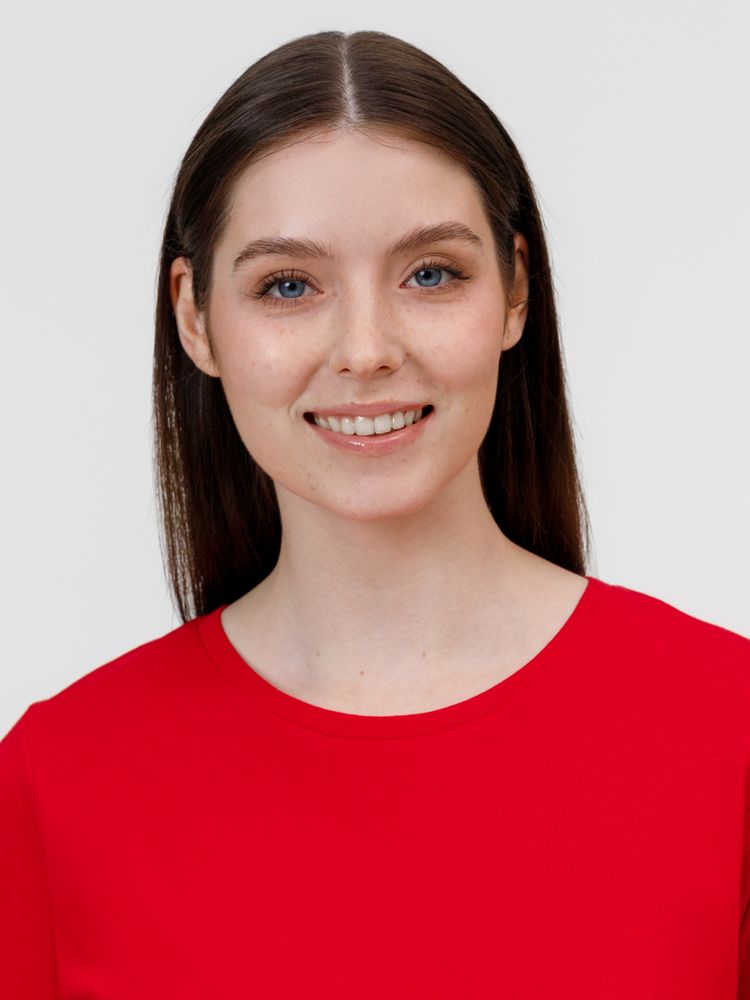 Футболка E150 женская красная, размер M