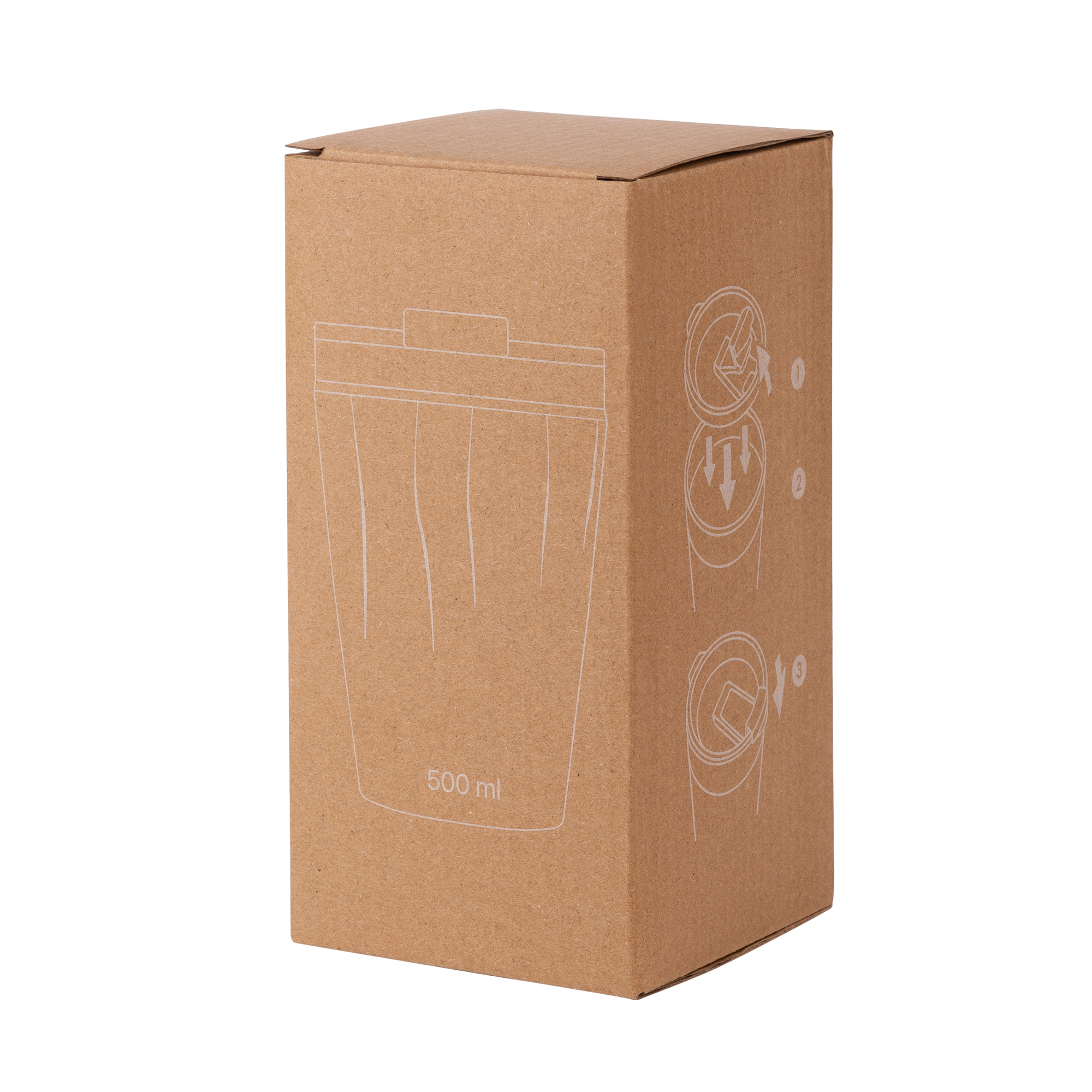 Термостакан "Calypso" 500 мл, покрытие soft touch, черный #, черный