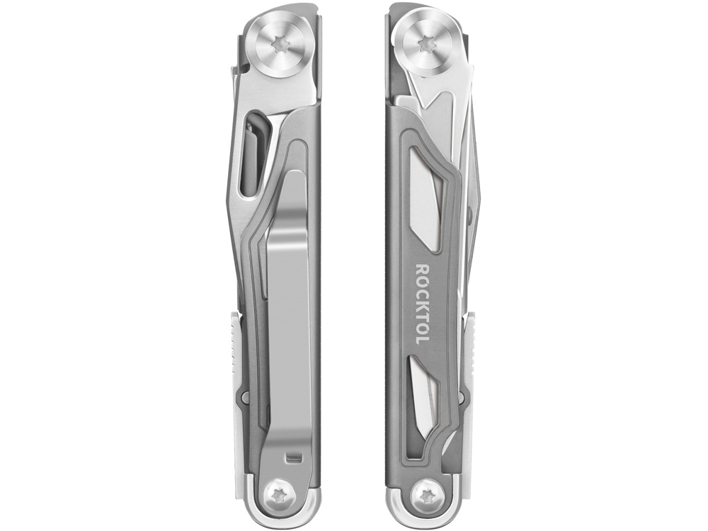 Нож-мультитул Rocktol 12 в 1 с титановыми ручками, серый