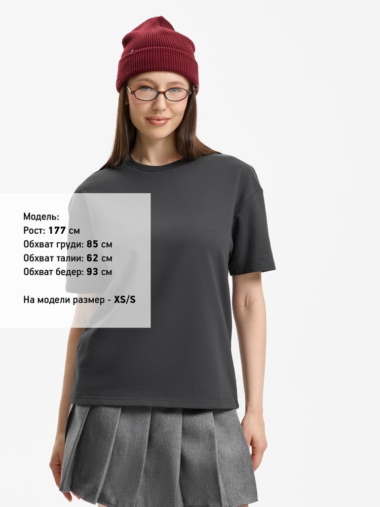 Футболка унисекс Durington, темно-серая (графит), размер M/L