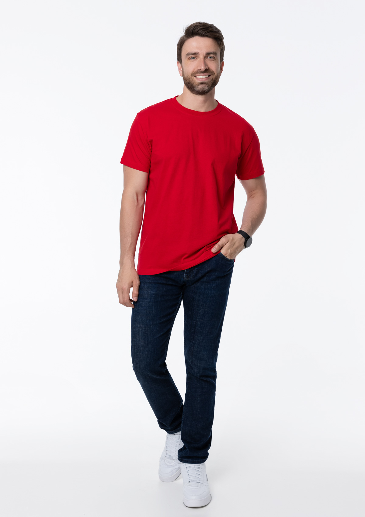 Футболка унисекс хлопок 150, 52, Красный,  (14)  (52/XL)