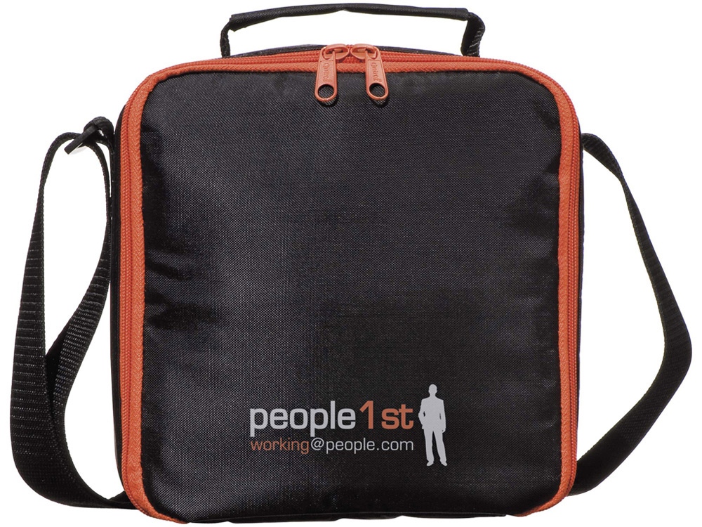 Сумка-холодильник Bergen, черный/прозрачный крышки