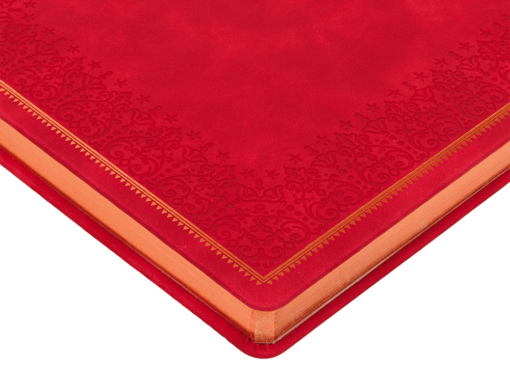 Ежедневник недатированный А4 Royal, красный с бронзовым срезом