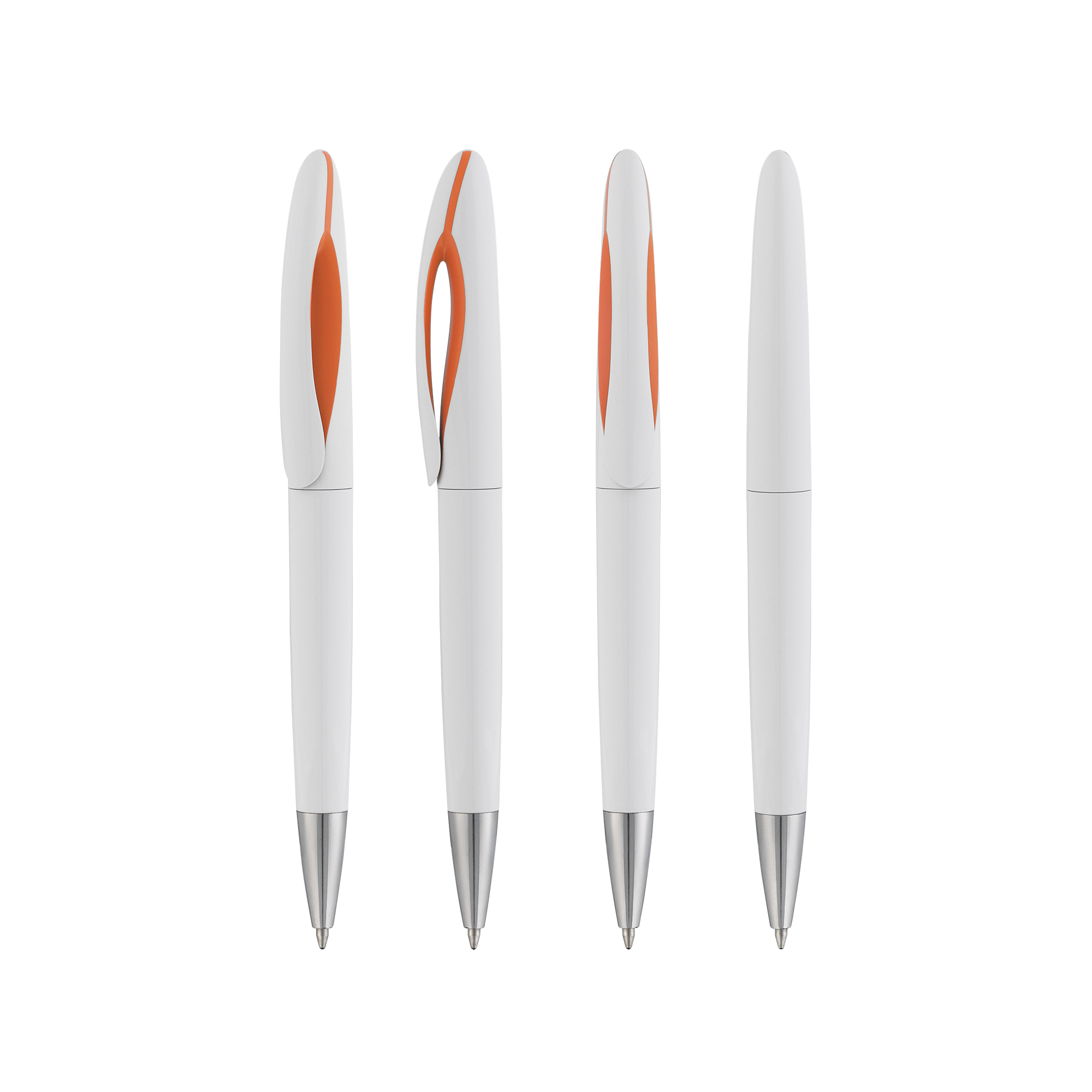 Ручка шариковая "Sophie", белый с оранжевым
