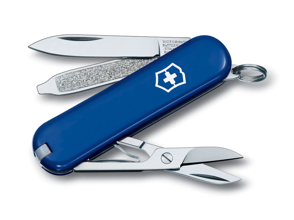 Нож-брелок Classic SD, 58 мм, 7 функций с логотипом VICTORINOX | Print Logo