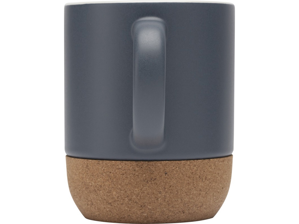 Billie керамическая кружка объемом 300 мл с пробковыми деталями и матовой отделкойм, синий ледяной