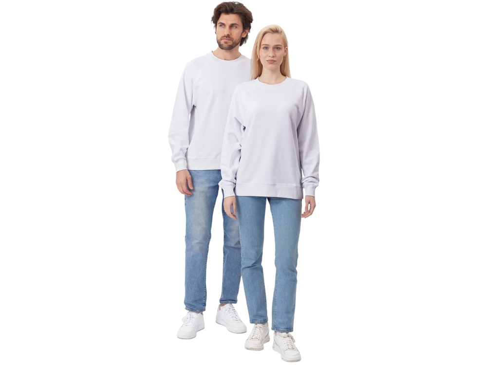 Свитшот оверсайз с рукавом реглан Belgrade, унисекс, белый