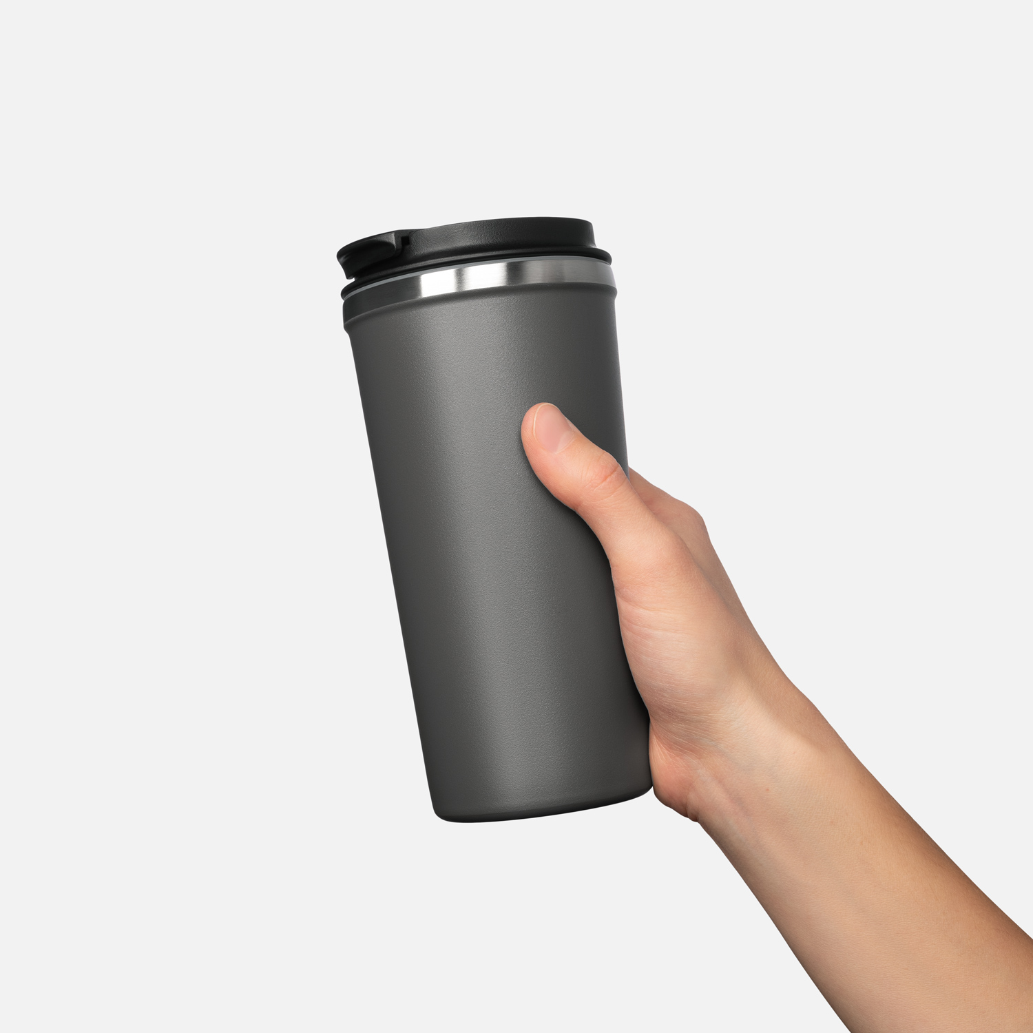 Термокружка вакуумная Палермо (Palermo), светло-серая