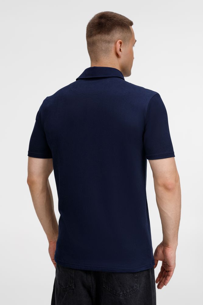 Рубашка поло унисекс Senti, темно-синяя, размер 4XL