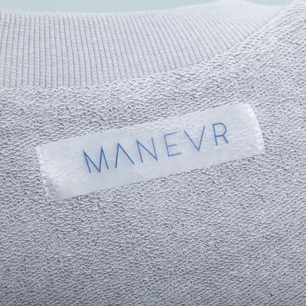 Свитшот оверсайз унисекс Vozduh, светло-серый, размер XL/XXL